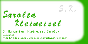 sarolta kleineisel business card